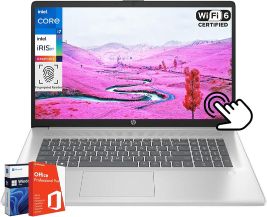 HP Laptop 17 with Intel Core i7-1355U 16 GB RAM, 1 TB SSD -Silver