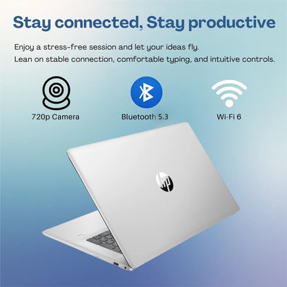 HP Laptop 17 with Intel Core i7-1355U 16 GB RAM, 1 TB SSD -Silver