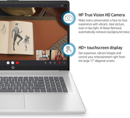 HP Laptop 17 with Intel Core i7-1355U 16 GB RAM, 1 TB SSD -Silver