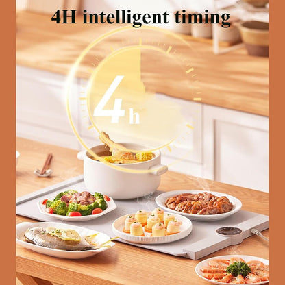 Multifunctional household folding square dining table meal insulation electric heating, constant temperature thawing ingredients