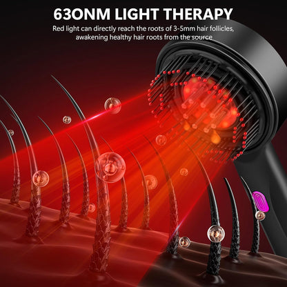 Rechargeable Hair Massager With Oil Dispenser