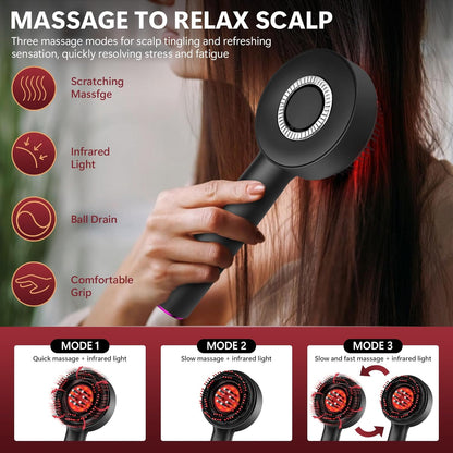 Rechargeable Hair Massager With Oil Dispenser