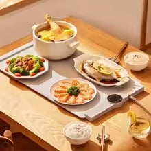 Multifunctional household folding square dining table meal insulation electric heating, constant temperature thawing ingredients