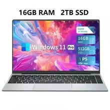 2025 14.1" Portable Windows 11 Pro Laptop Computer Intel Core i9 8950HK HD Screen 16GB RAM 1TB 2TB SSD Gaming laptops Pc Gamer