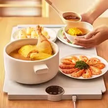 Multifunctional household folding square dining table meal insulation electric heating, constant temperature thawing ingredients