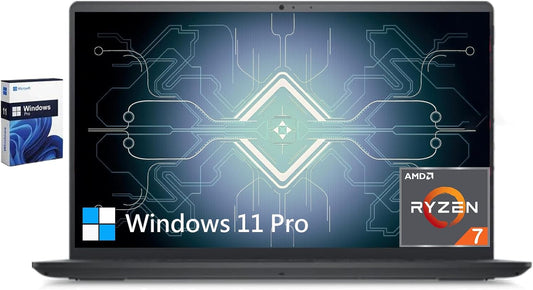 Dell Inspiron 3525 Business Laptop, 15.6 Inch FHD, AMD Ryzen 7 5825U, Windows 11 Pro, 32GB RAM, 1TB SSD Carbon Black