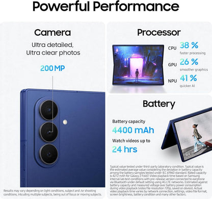 Samsung Galaxy Z Fold7 – Ultra Thin Foldable Phone, 200MP Camera, Large Screen, 12GB RAM, 1TB,4400mAh Battery, Jetblack, 3-Year Samsung Warranty